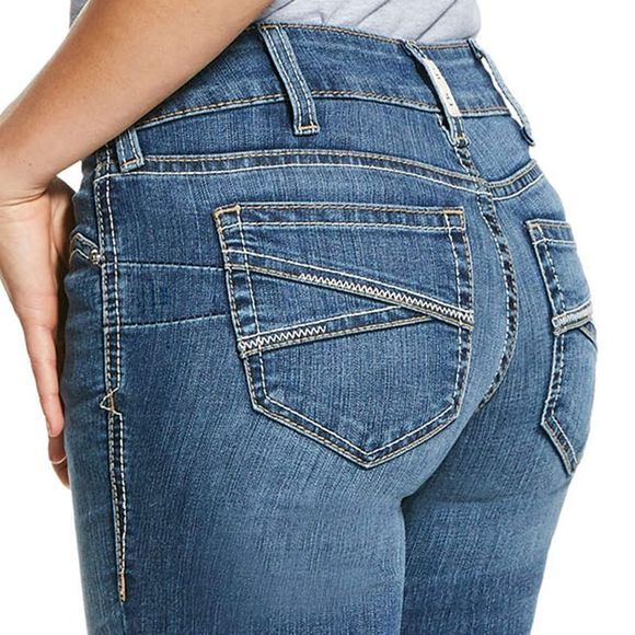 Ariat R.E.A.L. Mid Rise Stretch Presley Stackable Straight‎ Leg Jeans Size 26WR - Picture 1 of 15